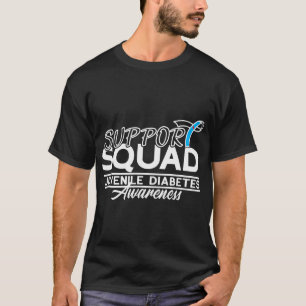 Support Squad T1D Type 1 Diabetes AwarenessT- T-Shirt