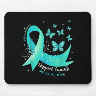 Support Squad Teal Ribbon Butterfly Ptsd Awareness Mouse Mat