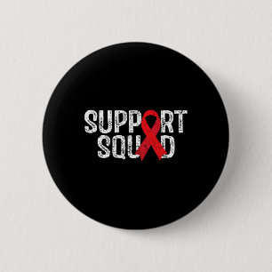 Support Squad Tee Blood Cancer Awareness 6 Cm Round Badge