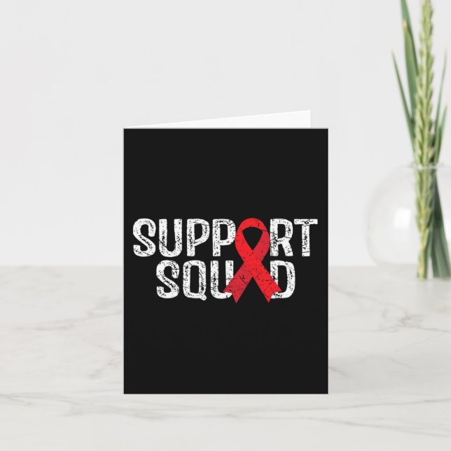 Support Squad Tee Blood Cancer Awareness  Card (Front)