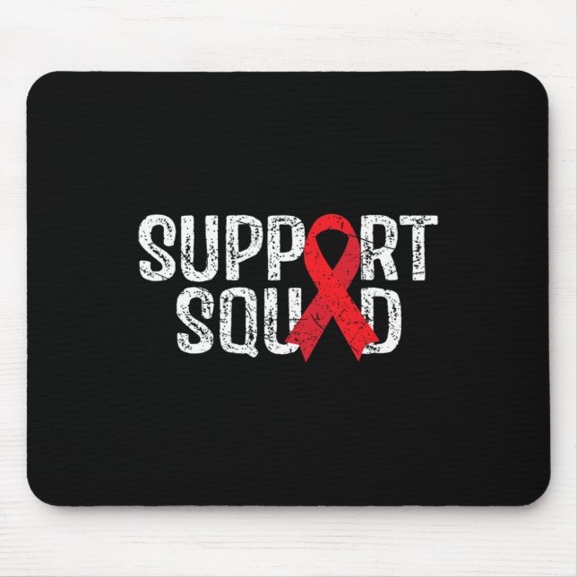 Support Squad Tee Blood Cancer Awareness  Mouse Mat (Front)