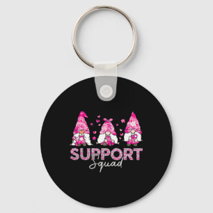Support Squad Tie Dye Gnome Breast Cancer Awarenes Key Ring