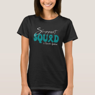Support Squad Tourette Syndrome Awareness Teal Rib T-Shirt