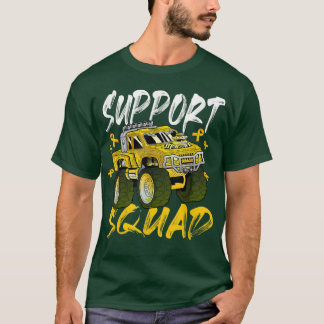 Support Squad Truck Childhood Cancer Awareness Gol T-Shirt