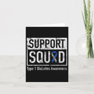 Support Squad Type 1 Diabetes Awareness Ribbon Card