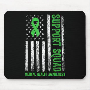Support Squad Usa Flag Mental Health Awareness Mouse Mat