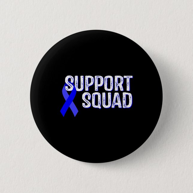 Support Squad Warrior Alopecia Areata Awareness  6 Cm Round Badge (Front)