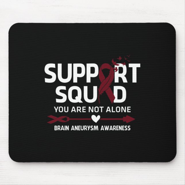 Support Squad Warrior Brain Aneurysm Awareness Fea Mouse Mat (Front)
