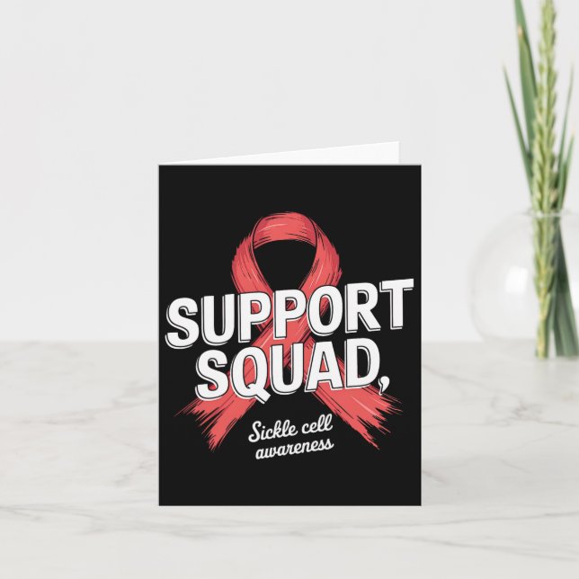 Support Squad Warrior Sickle Cell Awareness Women  Card (Front)