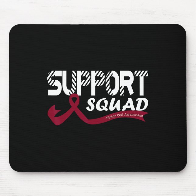 Support Squad Warrior Sickle Cell Awareness Women  Mouse Mat (Front)