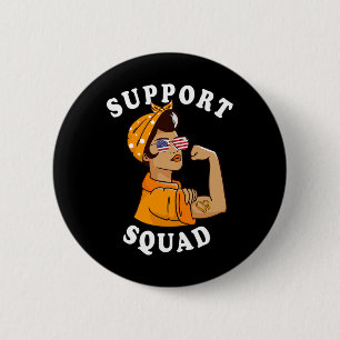 Support Squad Woman Sunglasses for Leukaemia Aware 6 Cm Round Badge