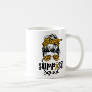 Support Squad Women Leopard Messy Bun Rsd And Crps Coffee Mug