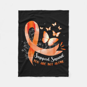 Support Squad You Are Not Alone Leukaemia Awarenes Fleece Blanket