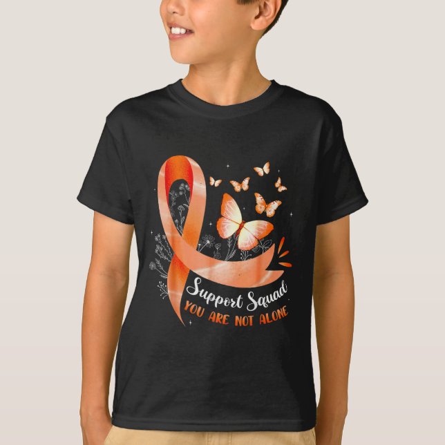 Support Squad You Are Not Alone Leukaemia Awarenes T-Shirt (Front)