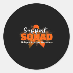 Support squads multiple sclerosis warrior women ms classic round sticker