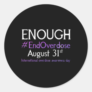 Support Stop Overdose International Overdose Aware Classic Round Sticker