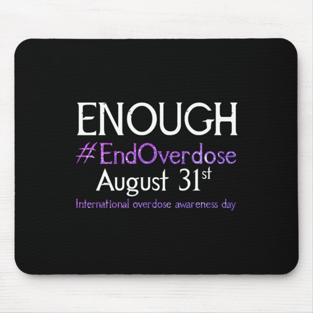 Support Stop Overdose International Overdose Aware Mouse Mat (Front)