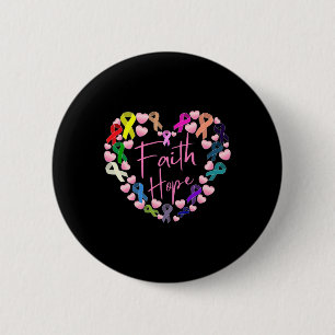 Support Strength Against Cancer World Cancer Day 6 Cm Round Badge