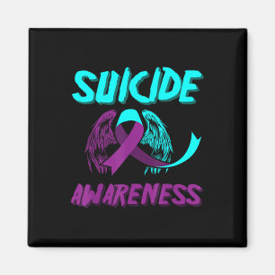 Support Suicide Awareness Wings Suicide Prevention Magnet