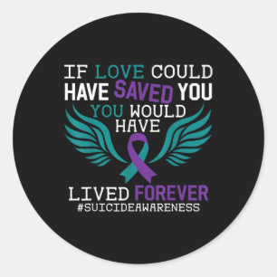 Support Suicide Prevention Awareness Week 2022 Rib Classic Round Sticker