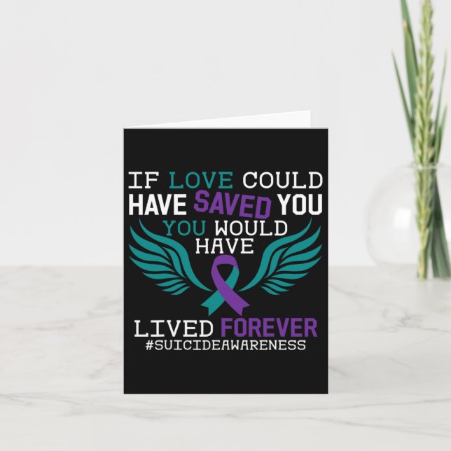 Support Suicide Prevention Awareness Week Ribbon  Card (Front)