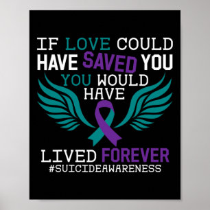 Support Suicide Prevention Awareness Week Ribbon Poster