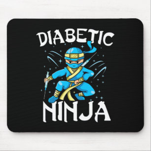 Support T1D Diabetic Ninja Type 1 Diabetes Awarene Mouse Mat