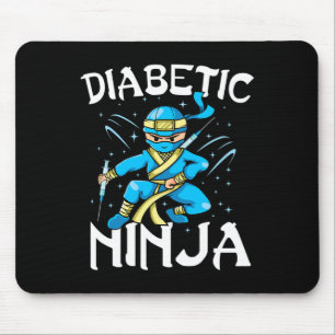 Support T1D Diabetic Ninja Type 1 Diabetes Awarene Mouse Mat