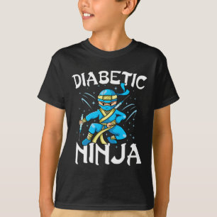 Support T1D Diabetic Ninja Type 1 Diabetes Awarene T-Shirt