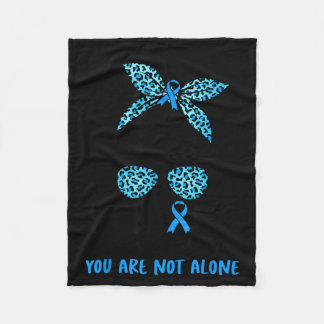 Support Team Blue Warrior Diabetes Awareness Fleece Blanket