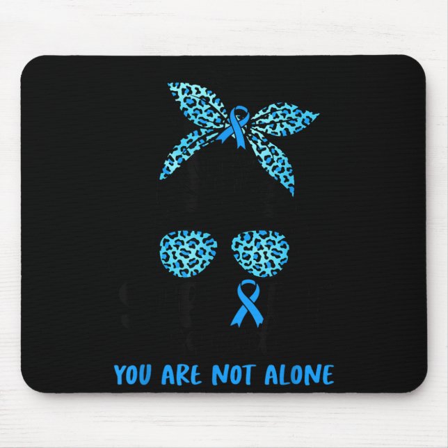 Support Team Blue Warrior Diabetes Awareness Mouse Mat (Front)