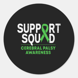 Support Team Cerebral Palsy Awareness Month Cp Classic Round Sticker