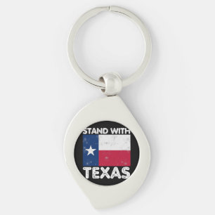 Support Texas I Stand With Texas Texan Flag Key Ring