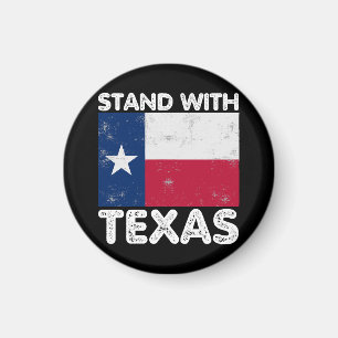 Support Texas I Stand With Texas Texan Flag Magnet