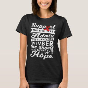 Support the Fighter HIV & Aids Warrior Awareness S T-Shirt