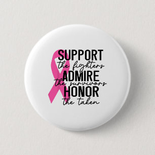 Support The Fighters Admire The Survivors Breast C 6 Cm Round Badge
