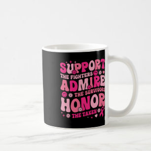 Support The Fighters Admire The Survivors Breast C Coffee Mug
