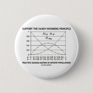 Support The Hardy-Weinberg Principle Practice 6 Cm Round Badge