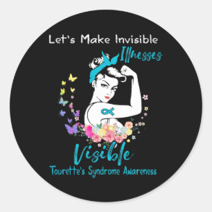 Support Tourette's Syndrome Awareness Classic Round Sticker