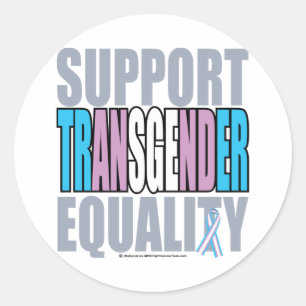 Support Transgender Equality Classic Round Sticker