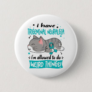 Support Trigeminal Neuralgia Awareness Ribbon Gift 6 Cm Round Badge