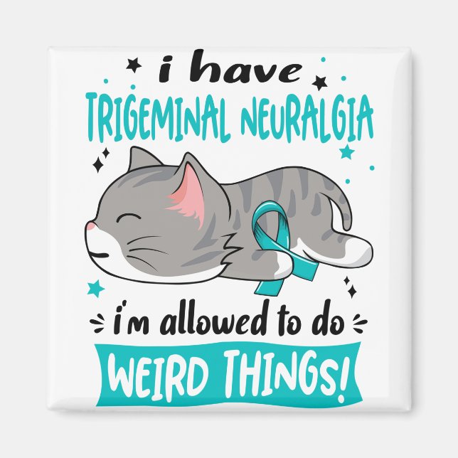 Support Trigeminal Neuralgia Awareness Ribbon Gift Magnet (Front)