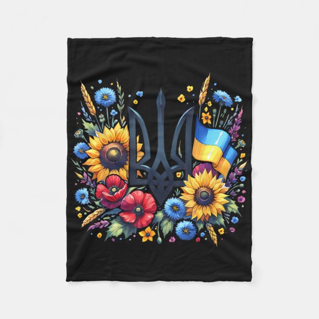 Support Ukraine2  Fleece Blanket (Front)