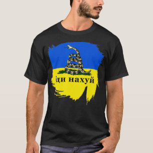 Support Ukraine Anti Russian Snake Flag T-Shirt