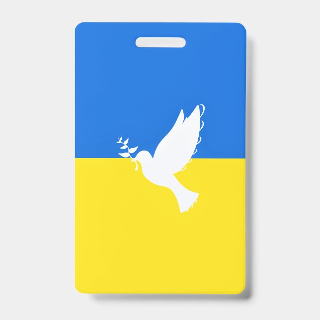 Support Ukraine Badge ID Badge (Front)