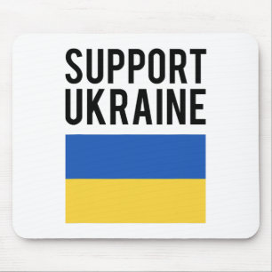 Support Ukraine - Black Bold Letters - Ukrainian F Mouse Mat