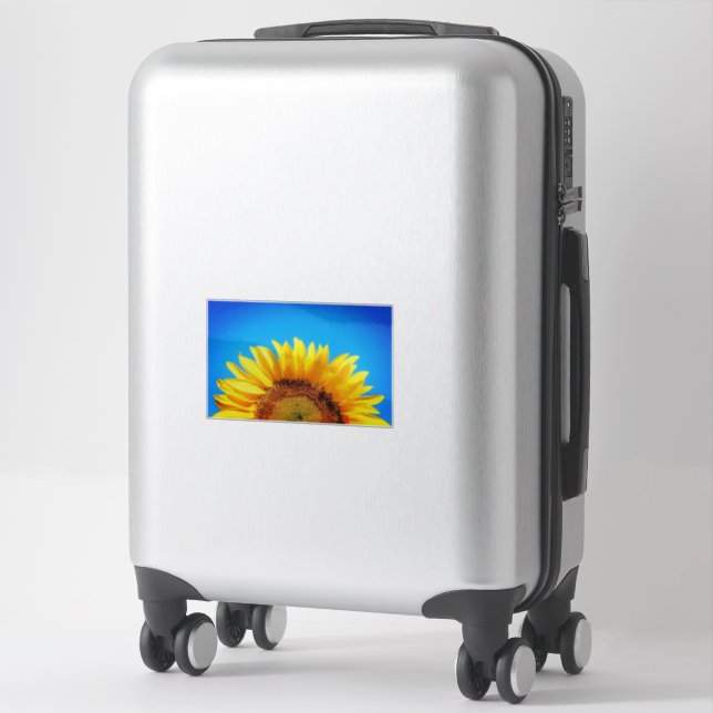 Support Ukraine blue sky yellow sunflower  (Suitcase)