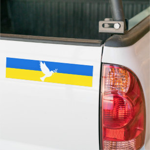 Support Ukraine Bumper Sticker Peace Dove Freedom