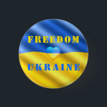 Support Ukraine Button Freedom - Ukrainian Flag<br><div class="desc">Support Ukraine Buttons - Peace - Ukrainian Flag - Freedom - Solidarity - Strong Together - Freedom Victory ! Let's make the world a better place - everybody together ! A better world begins - depends - needs YOU too ! You can transfer to 1000 Zazzle products. Resize and move...</div>