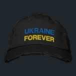 Support Ukraine Embroidered Baseball Cap<br><div class="desc">Support Ukraine Embroidered Baseball Caps - Peace - Ukrainian Flag Hats - Freedom Forever - Solidarity - Strong Together - Freedom Victory ! You can transfer to more than 1000 Zazzle products ! 
We Stand With Ukraine !</div>